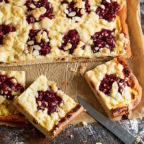 Butterkuchen mit Kirschen