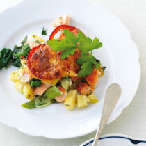 Lachs-Spinat-Gratin