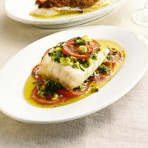 Fischfilets mit Tomaten und Oregano Fischfilets mit Tomaten und Oregano