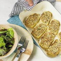 Ofentofu mit Limetten-Kräuter-Kruste