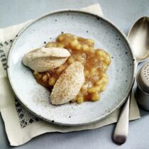 Maronencreme mit Apfel-Zimt-Grütze