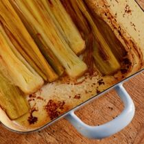 Geschmorte Lauchstangen Geschmorte Lauchstangen