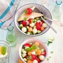 Melonensalat mit Minzesirup Melonensalat mit Minzesirup