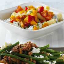 Rigatoni mit Paprikagemüse und Schinken Rigatoni mit Paprikagemüse und Schinken