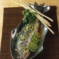 Gedämpfter Wolfsbarsch Gedämpfter Wolfsbarsch