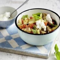 Kräuterseitling-Schinken-Nudeln Kräuterseitling-Schinken-Nudeln