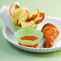 Ofen-Hähnchen mit Kartoffelchips Ofen-Hähnchen mit Kartoffelchips