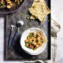 Tofupfanne mit Koriandertomaten