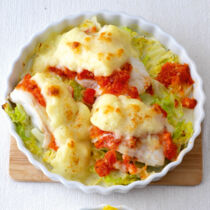 Kabeljau und Wirsing unter gratiniertem Kartoffelstampf