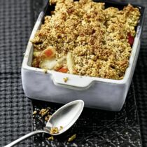Herzhafter Crumble mit Apfel Herzhafter Crumble mit Apfel