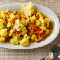 Blumenkohl-Kartoffel-Pfanne mit Curry-Kokoscreme