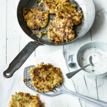 Lupinen-Rösti mitMeerrettich-Sour-Cream