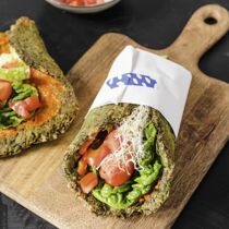 Wraps aus Grünkohlteig Wraps aus Grünkohlteig