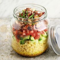 Taboulé-Salat mit Speck-Datteln Taboulé-Salat mit Speck-Datteln