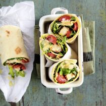 Backhendl-Salat-Wrap