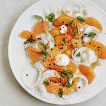 Lachs-Sashimi mit Fenchel und Grapefruit