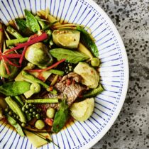 Gebratenes Rindfleisch mit Fingerwurz Gebratenes Rindfleisch mit Fingerwurz