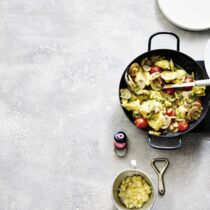 One-Pan-Tortelloni mit Pilzen