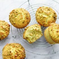 Pistazienmuffins mit Schokolade Pistazienmuffins mit Schokolade