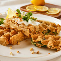 Vegane Spinatwaffeln Vegane Spinatwaffeln