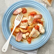 Stifado mit Fisch