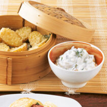 Sesamkartoffeln mit Koriander-Quark