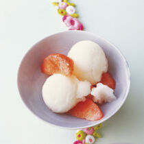 Zitronensorbet mit Cava Zitronensorbet mit Cava