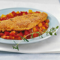 Knusprige Polenta-Schollenfilets