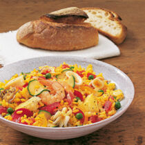 Fisch-Paella mit Calamares