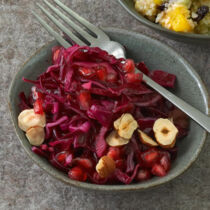 Rotkohlsalat mit Granatapfel