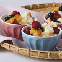 Milchreis mit Obstsalat