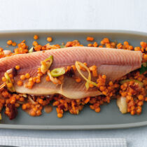 Räucherforelle mit Linsen Räucherforelle mit Linsen