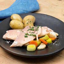 Lachsforelle in der Folie