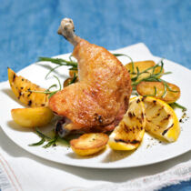 Zitronen-Hähnchenkeule
