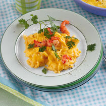 Rührei mit Flusskrebsen Rührei mit Flusskrebsen