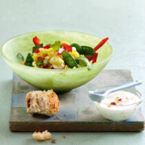 Bulgursalat mit Zuckerschoten Bulgursalat mit Zuckerschoten