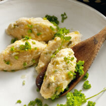 Frischkäse-Lauch-Nocken