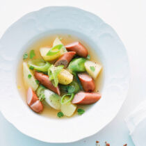 Kartoffel-Lauch-Eintopf mit Wiener Würstchen