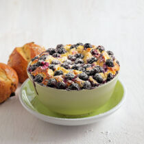 Quarksoufflé mit Heidelbeeren