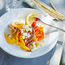 Paprika mit Sardellen
