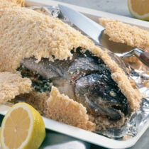 Lachsforelle in Salzkruste Lachsforelle in Salzkruste