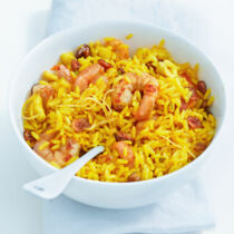 Zitronenreis mit Garnelen