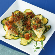 Rotbarsch mit Thymian-Tomaten-Kruste