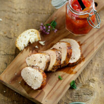 Schweinefilet mit Rhabarberchutney