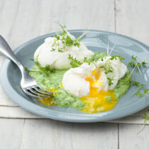 Pochierte Eier mit Grüner Soße