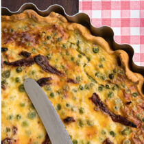 Erbsen-Tomaten-Quiche