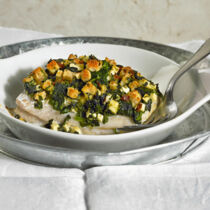 Seelachs mit Spinatkruste Seelachs mit Spinatkruste