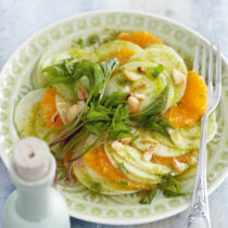 Kohlrabi-Carpaccio mit Giersch