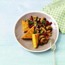 Grießschnitten mit Pilzen Grießschnitten mit Pilzen