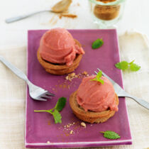 Zimttarteletts mit Bratapfelsorbet